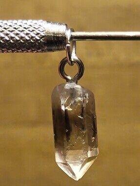 6.70ctw Natural PHANTOM Herkimer Diamond Crystal Pendant Smokey Center
